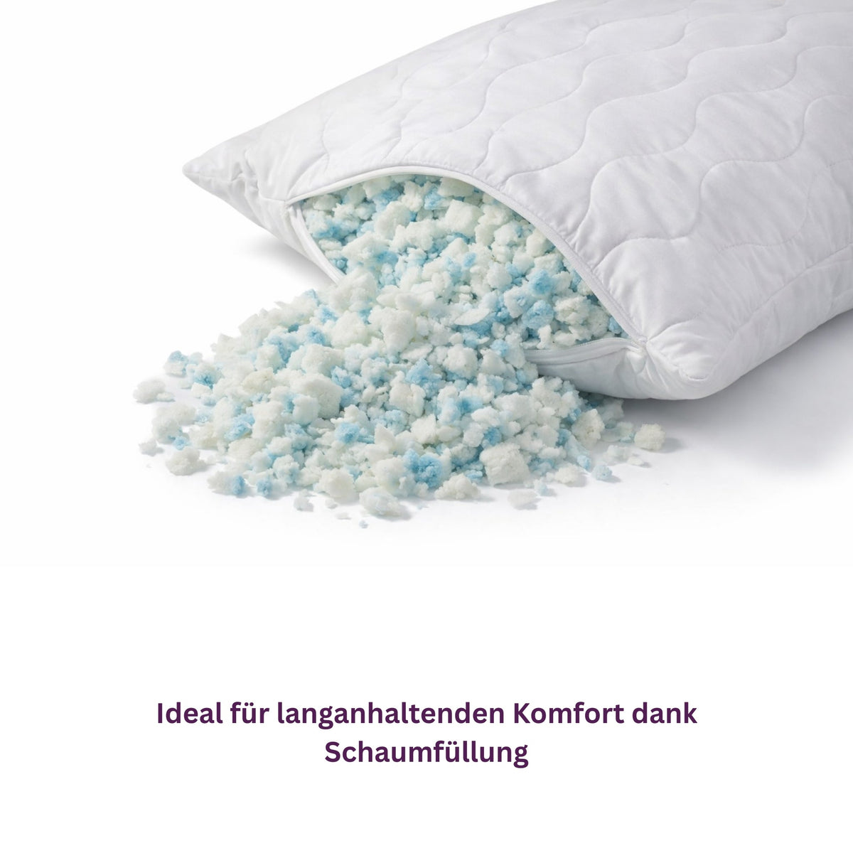 Kopfkissen mit zerkleinerter Schaumfüllung – Made in Germany | Formstabil & individuell anpassbar