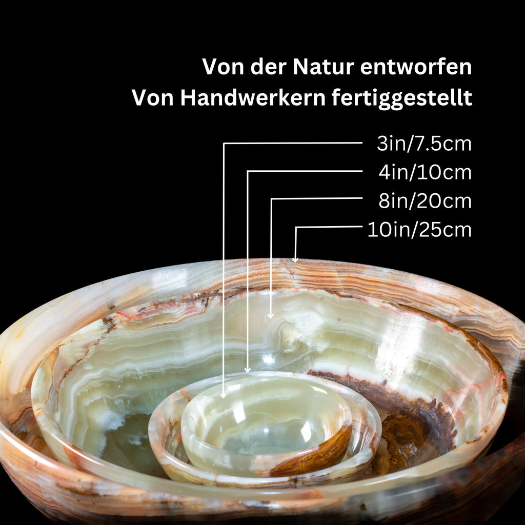 Onyx Kristall Schale, Himalaya Onyx, Natursteinschale Marmorschale, Geschnitzter Stein, spirituelle Geschenke, alternatives Dekor