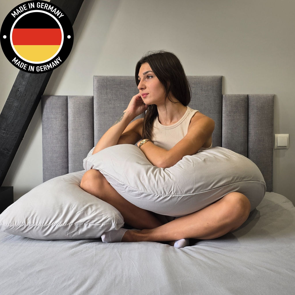 12ft J-förmiges, verbessertes Mutterschafts- und Ganzkörper-Stützkissen. In Deutschland hergestellt