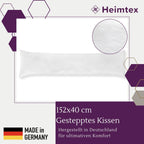 Premium Gestepptes Kissen – 100% Hergestellt in Deutschland | Luxus-Mikrofaser-Kissen mit Virgin-Faserfüllung | Erhältlich in allen Größen