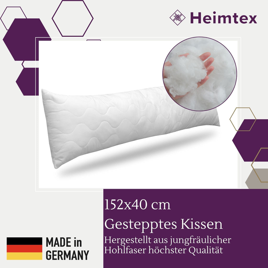 Premium Gestepptes Kissen – 100% Hergestellt in Deutschland | Luxus-Mikrofaser-Kissen mit Virgin-Faserfüllung | Erhältlich in allen Größen