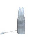 Selenit Zwillings-Turmlampe - Kristallheilung & Meditationslicht, Verschiedene Größen (25-40 cm)