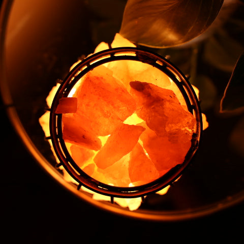 Himalaya-Salzlampe - Metallkorb (Oval Round Top)