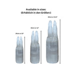 Selenit Zwillings-Turmlampe - Kristallheilung & Meditationslicht, Verschiedene Größen (25-40 cm)