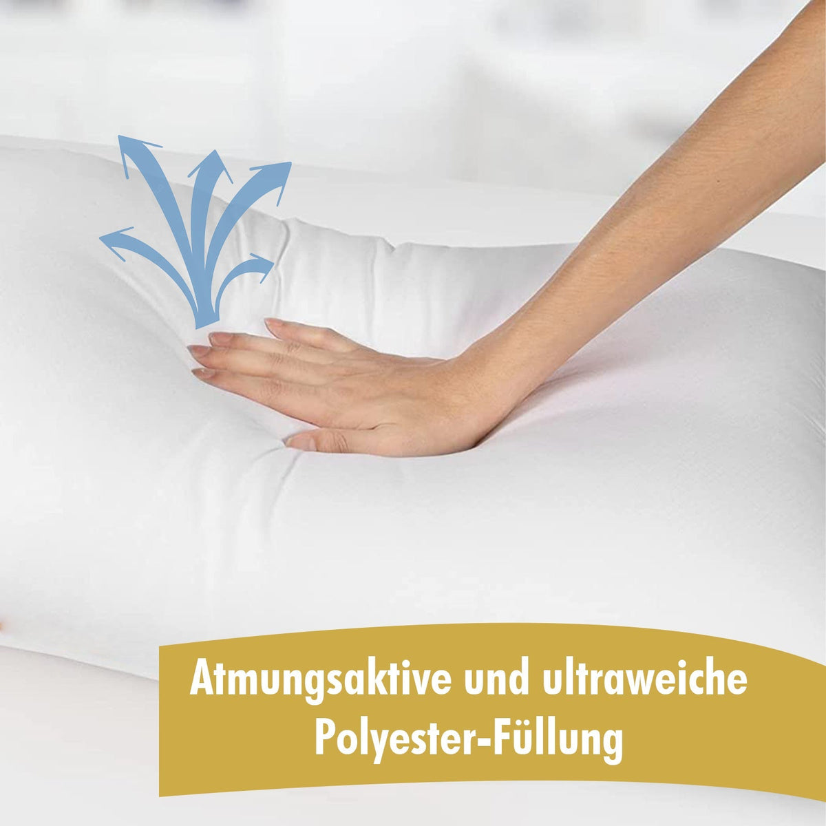 Wohnkultur Premium-Qualitätskissen, 100% Baumwollkissen, hergestellt in Deutschland, Hotelqualität