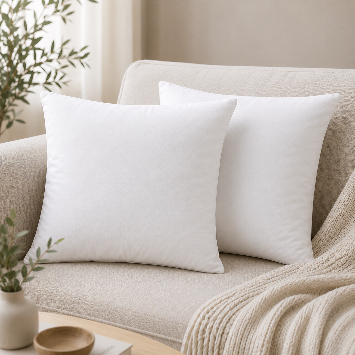 Wohnkultur Premium-Qualitätskissen, 100% Baumwollkissen, hergestellt in Deutschland, Hotelqualität