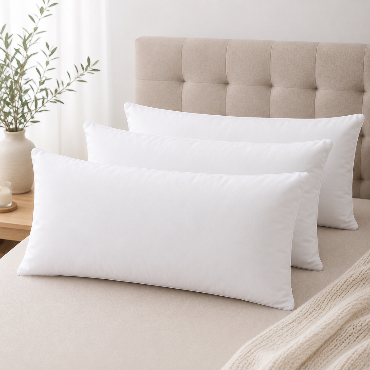 Wohnkultur Premium-Qualitätskissen, 100% Baumwollkissen, hergestellt in Deutschland, Hotelqualität