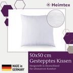 Premium Gestepptes Kissen – 100% Hergestellt in Deutschland | Luxus-Mikrofaser-Kissen mit Virgin-Faserfüllung | Erhältlich in allen Größen