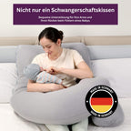 12ft J-förmiges, verbessertes Mutterschafts- und Ganzkörper-Stützkissen. In Deutschland hergestellt