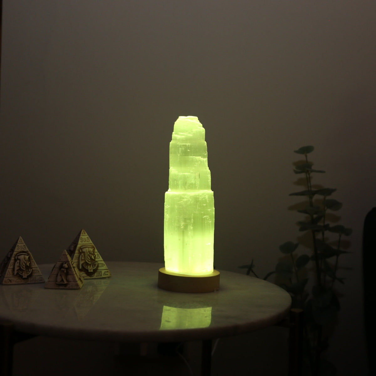 Selenite USB Lampe - Berg 20cm