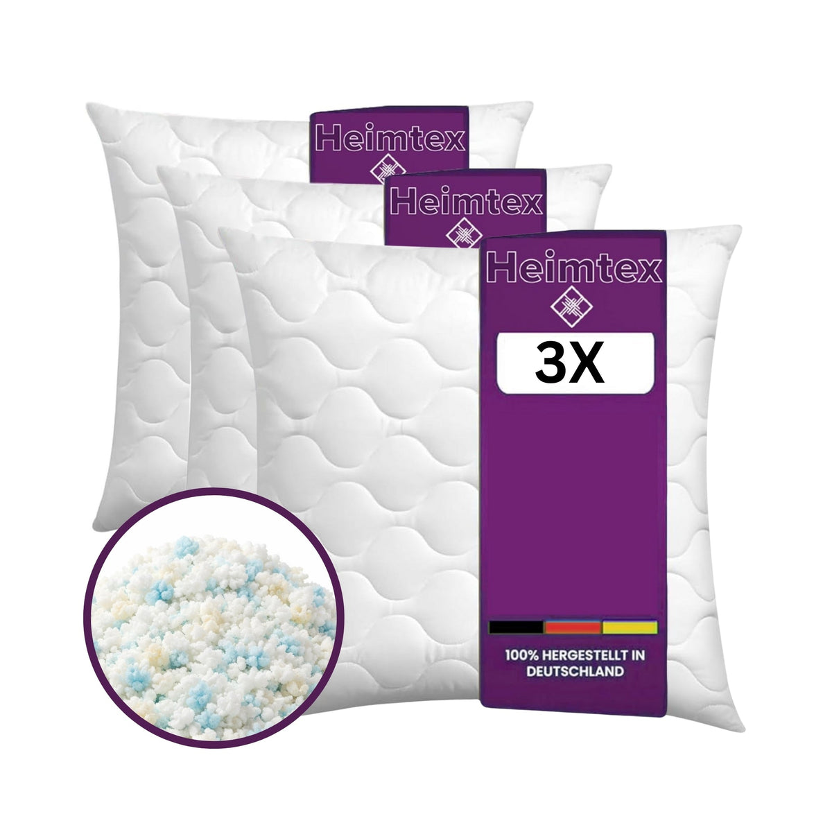 Kopfkissen mit zerkleinerter Schaumfüllung – Made in Germany | Formstabil & individuell anpassbar