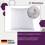 Premium Gestepptes Kissen – 100% Hergestellt in Deutschland | Luxus-Mikrofaser-Kissen mit Virgin-Faserfüllung | Erhältlich in allen Größen