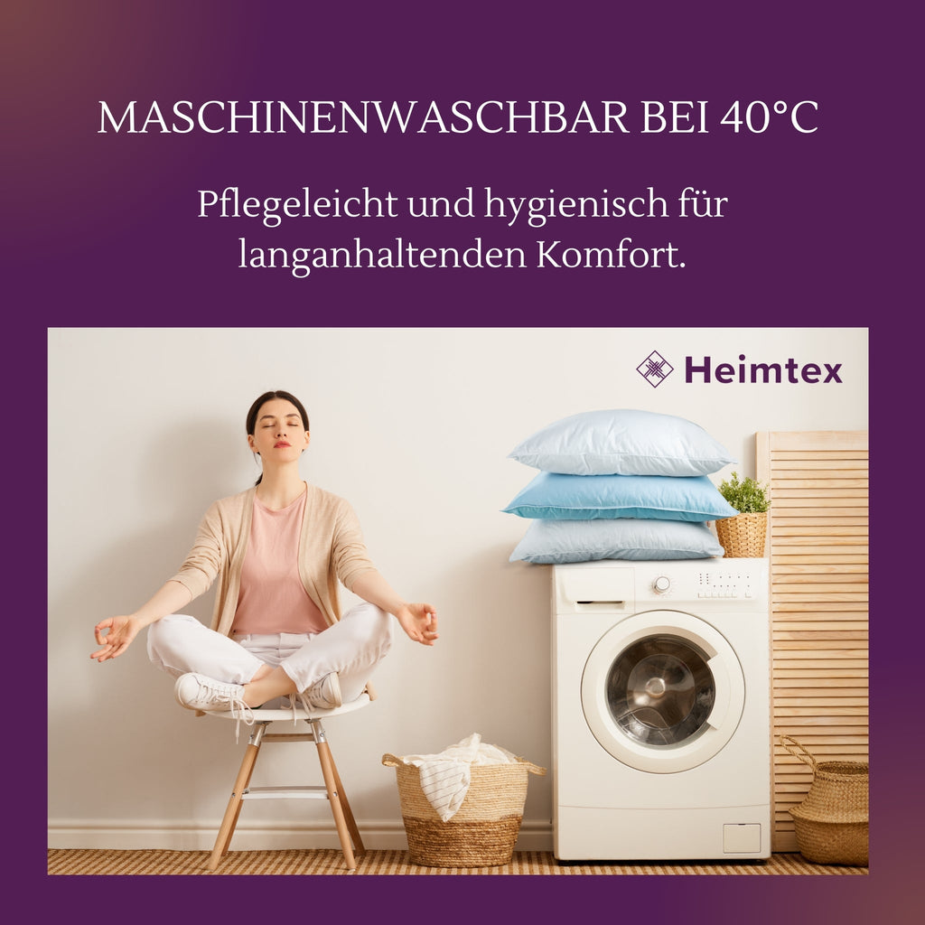 Premium Gestepptes Kissen – 100% Hergestellt in Deutschland | Luxus-Mikrofaser-Kissen mit Virgin-Faserfüllung | Erhältlich in allen Größen