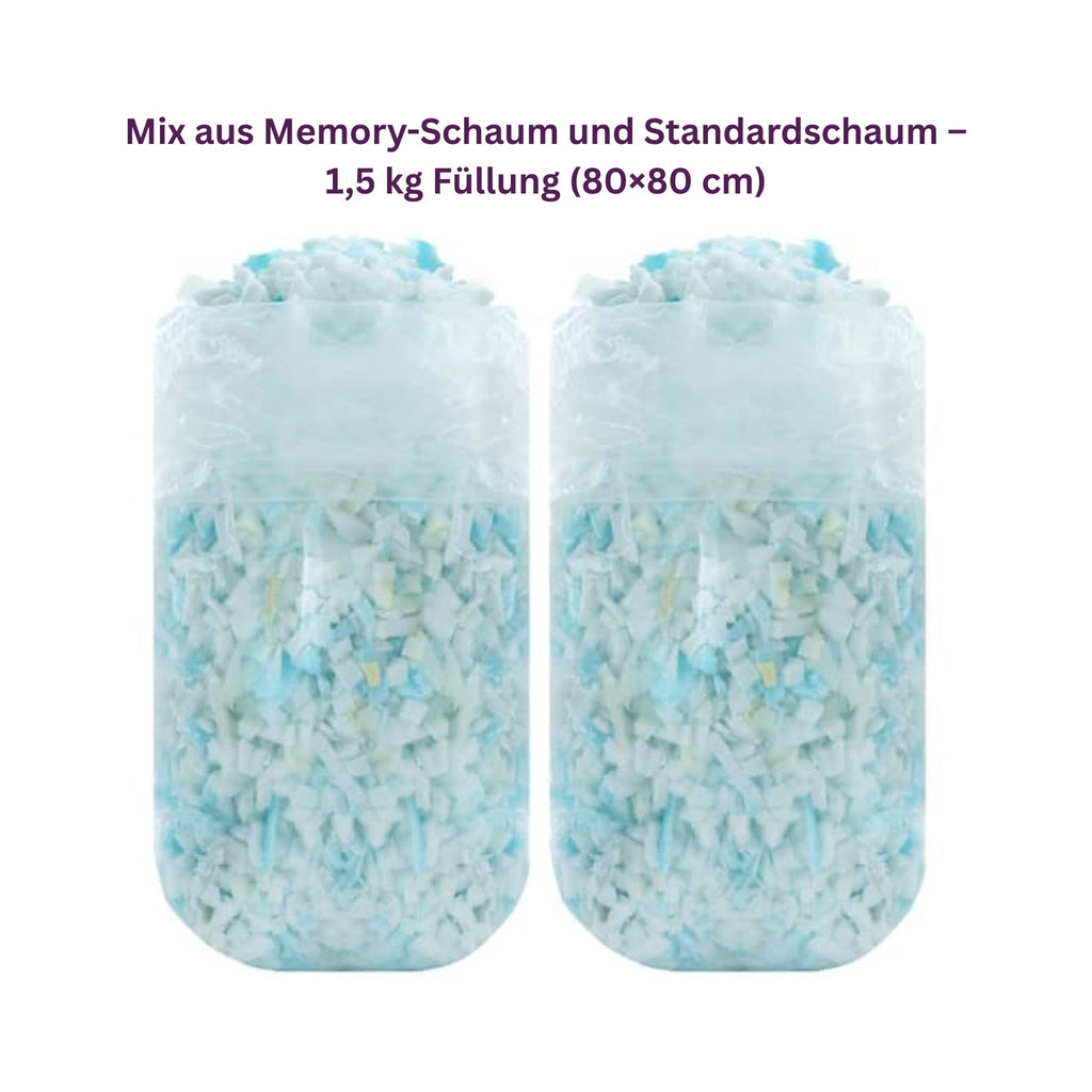 Kopfkissen mit zerkleinerter Schaumfüllung – Made in Germany | Formstabil & individuell anpassbar