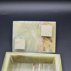 Onyx Kristall Schmuckkästchen, Himalaya Onyx, Natursteinschale Marmorschale, Geschnitzter Stein, spirituelle Geschenke, alternatives Dekor