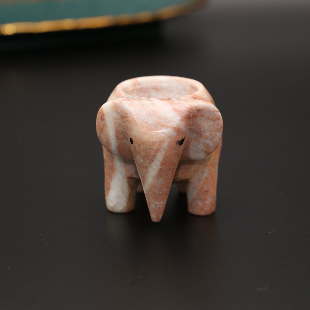 Onyx Marble Elephant TeaLight Holder, Candle Holder, Crystal Tealight Holder, Gemstone TeaLight, Home Decoration